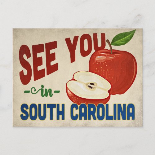 South Carolina Apple _ Vintage Travel Postcard
