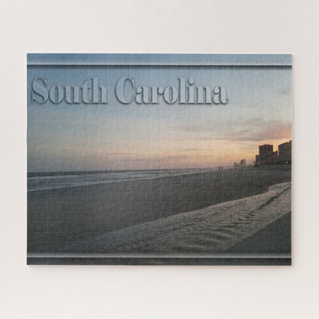 South Carolina - Beach Sunset Jigsaw Puzzle (Horizontal)