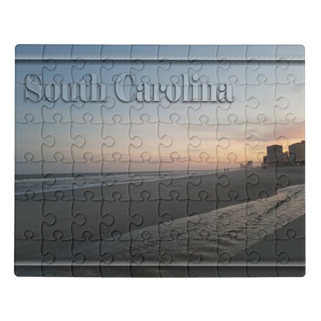 South Carolina - Beach Sunset Jigsaw Puzzle (Puzzle Horizontal)
