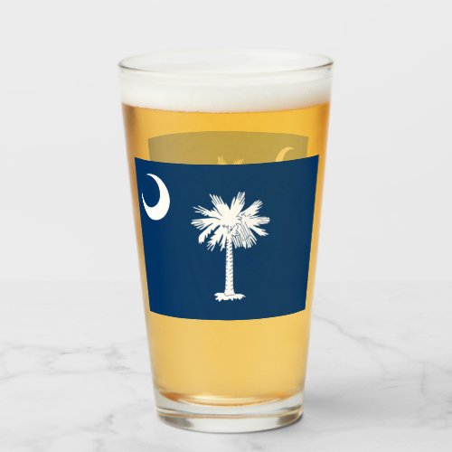 SOUTH CAROLINA BEER GLASS