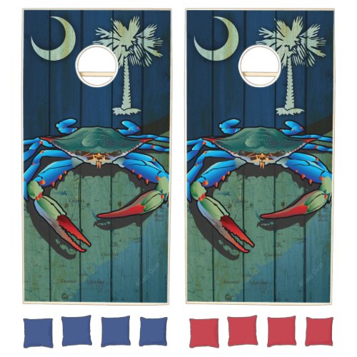 South Carolina Blue Crab Cornhole Set