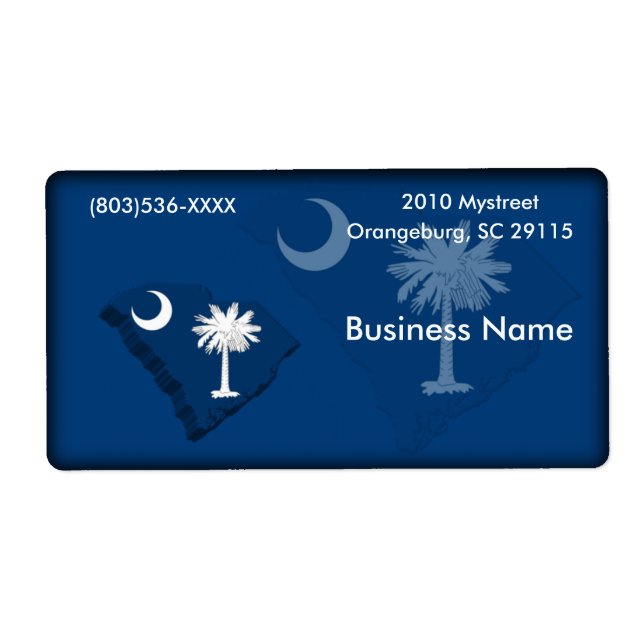 South Carolina Business Label (Front)