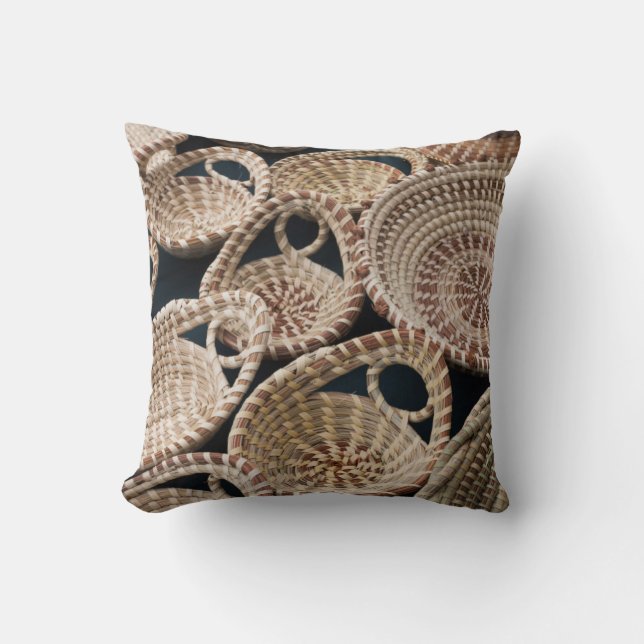 South Carolina, Charleston, Market Hall Throw Pillow (Front)