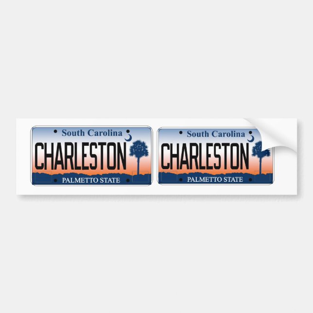 South Carolina Charleston Sunrise license plate Bumper Sticker (Front)