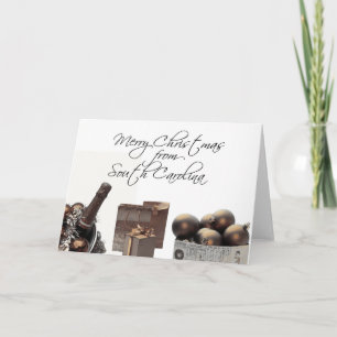 South Carolina Christmas Card, state specific Holiday Card