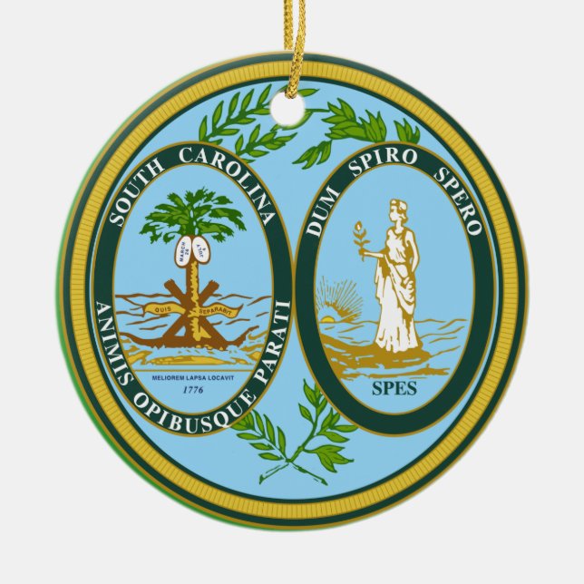 South Carolina* Christmas Ornament (Front)