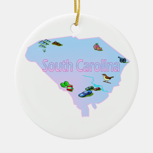 South Carolina Christmas Tree Ornament (Front)