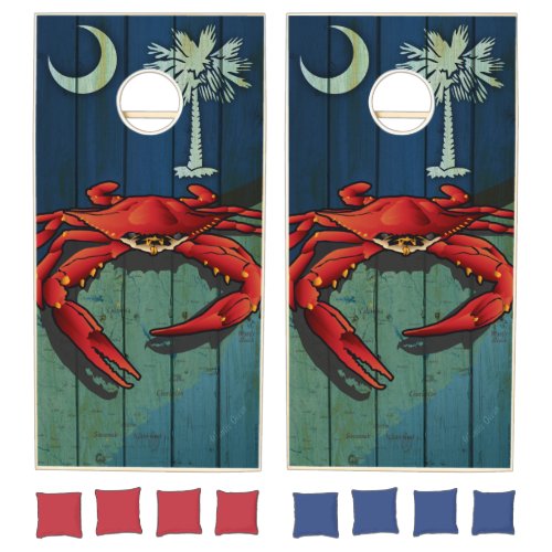 South Carolina Crab Cornhole Set