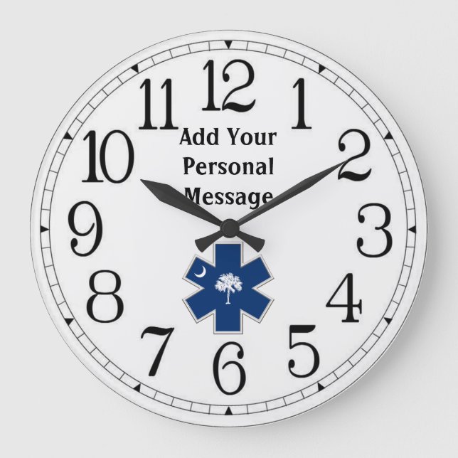 South Carolina EMS Star of Life Large Clock (Front)