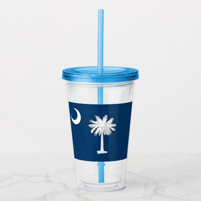 South Carolina Flag Acrylic Tumbler (Front)