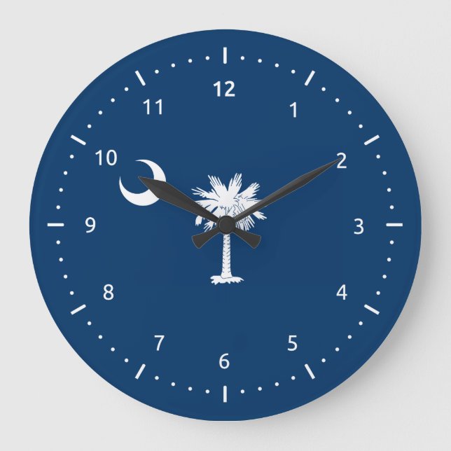 South Carolina flag, American state flag Large Clock (Front)