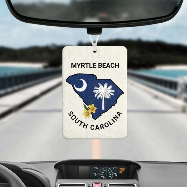 South Carolina Flag and Flower Yellow Jessamine Air Freshener (Creator Uploaded)
