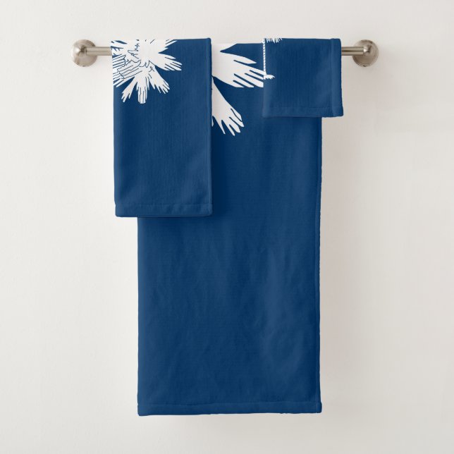 South Carolina Flag Bath Towel Set (Insitu)