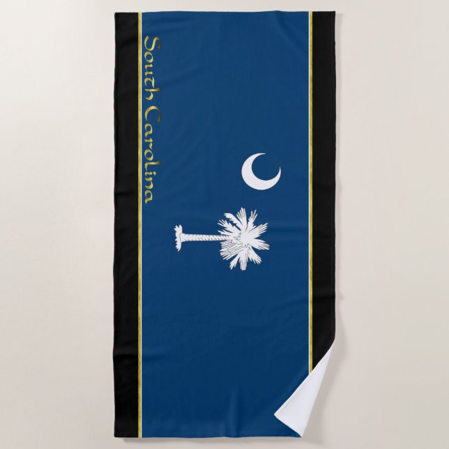 South Carolina flag Beach Towel (Front)