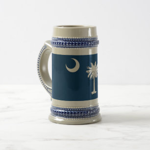 South Carolina Flag Beer Stein
