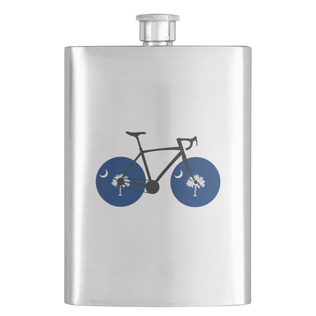 South Carolina Flag Bicycle Flask (Front)