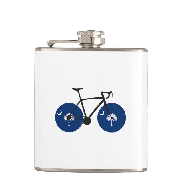 South Carolina Flag Bicycle Flask (Front)