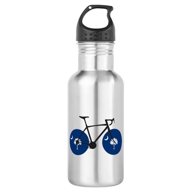 South Carolina Flag Bicycle Stainless Steel Water Bottle (Front)
