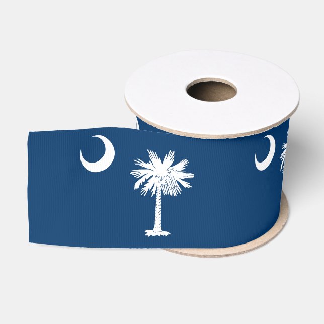 South Carolina & Flag, birthday party /sports Grosgrain Ribbon (Spool)