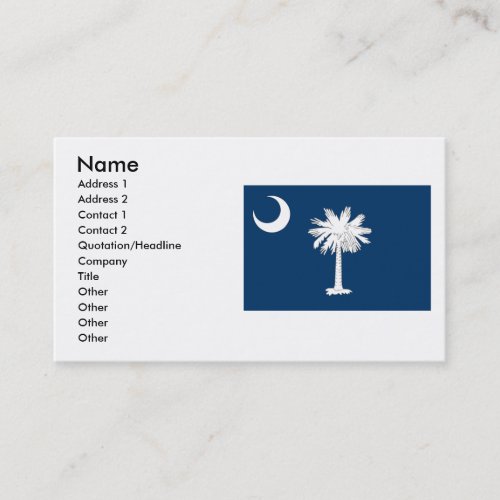 South Carolina Flag Business Card Templates