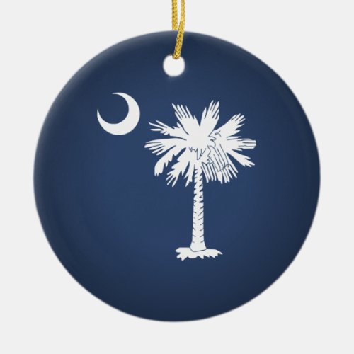 South Carolina Flag Ceramic Ornament