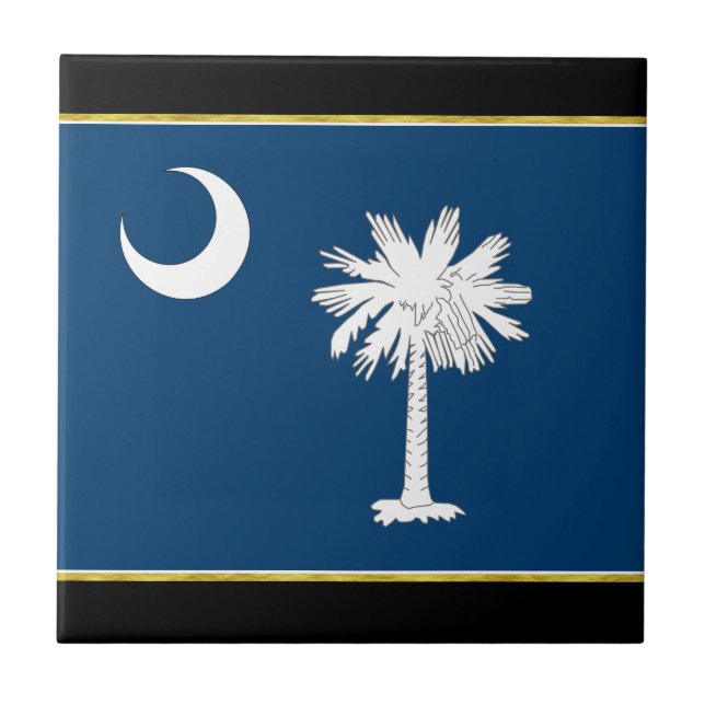 South Carolina flag Ceramic Tile (Front)