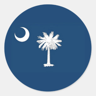 South Carolina Flag Classic Round Sticker