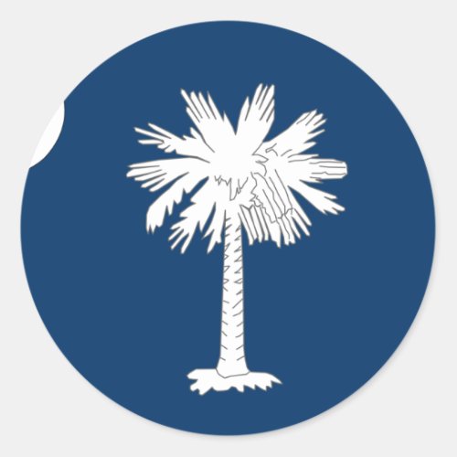South Carolina Flag Classic Round Sticker