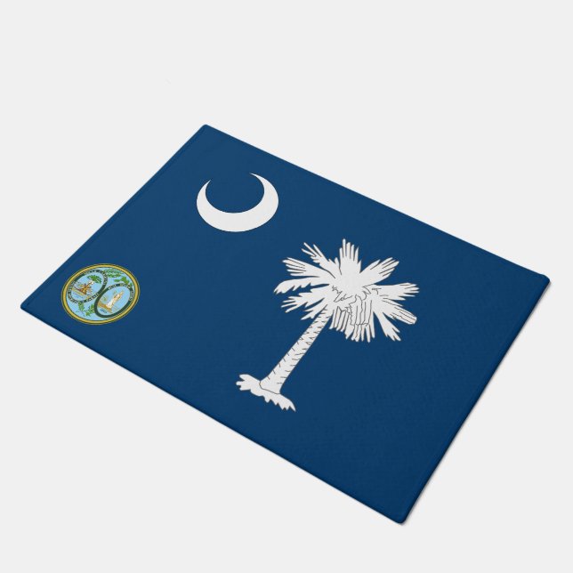 South Carolina flag Doormat (Angled)