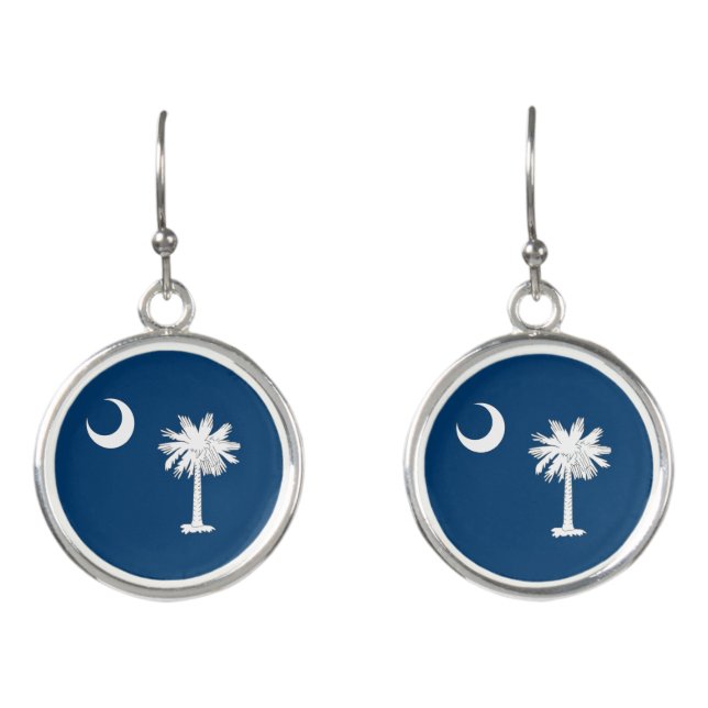 South Carolina flag Earrings (Front)