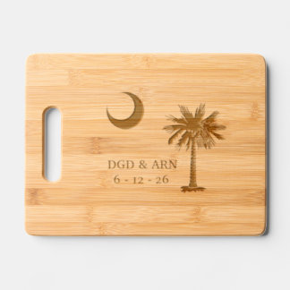 South Carolina Flag Engraved Cutting Board