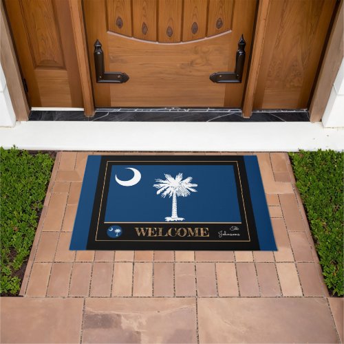 South Carolina  Flag house mat sport USA doormat