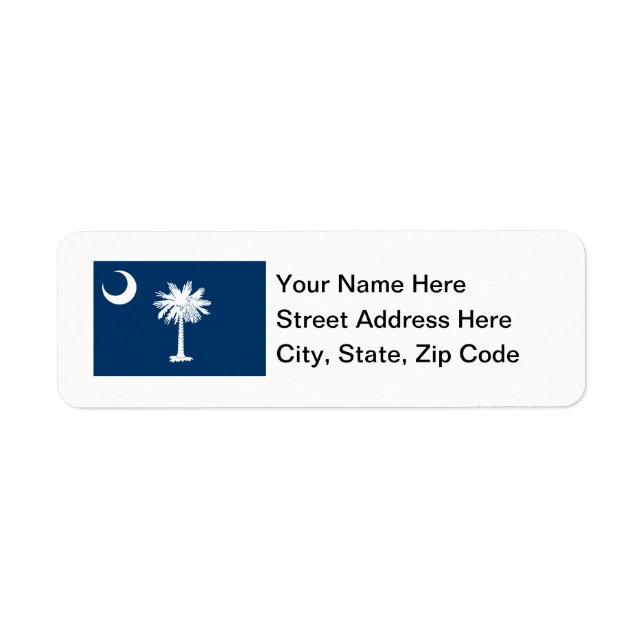 South Carolina Flag Label (Front)