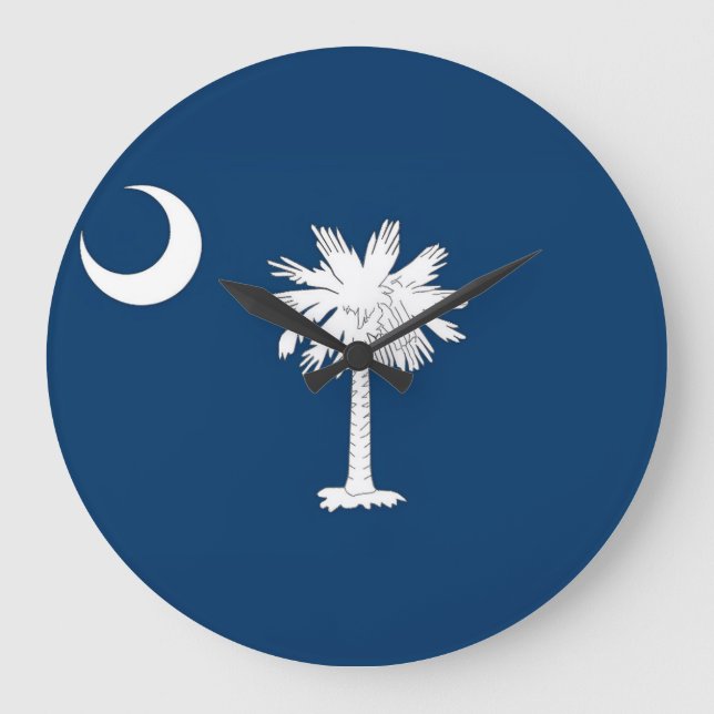 South Carolina Flag Large Clock (Front)