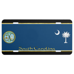 South Carolina flag License Plate