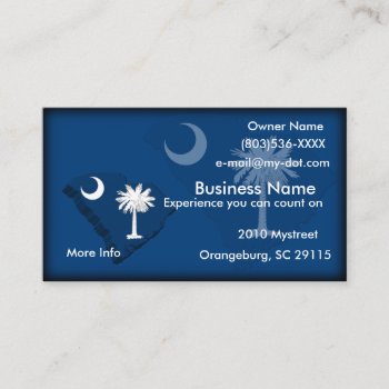 South Carolina Flag Map Business Card by tjustleft at Zazzle