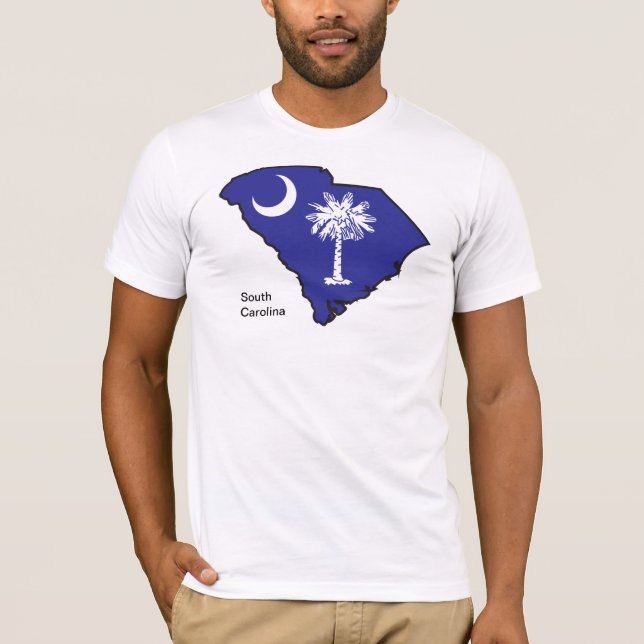 South Carolina Flag Map T-Shirt (Front)