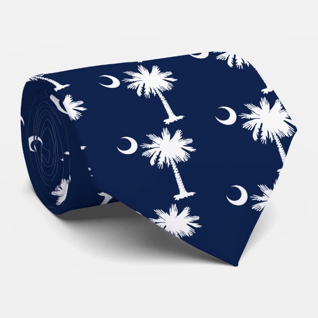 South Carolina Flag Neck Tie (Rolled)