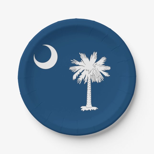 South Carolina flag Paper Plates (Front)