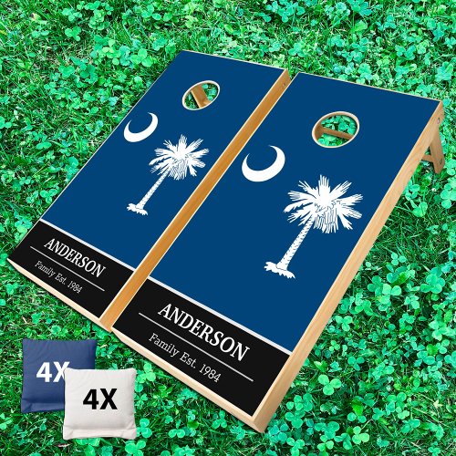 South Carolina  Flag personalized  Family fun Cornhole Set