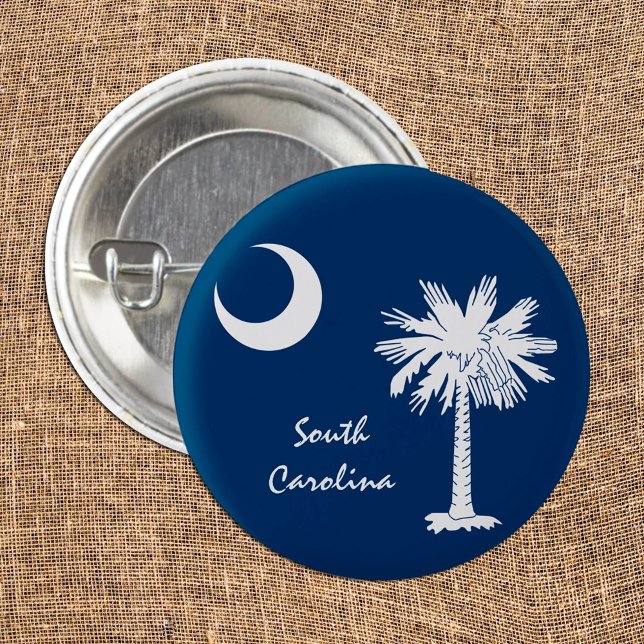 South Carolina Flag & S Carolina State USA /sports Button (Creator Uploaded)