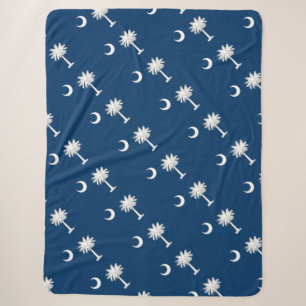 South Carolina flag Sherpa Blanket