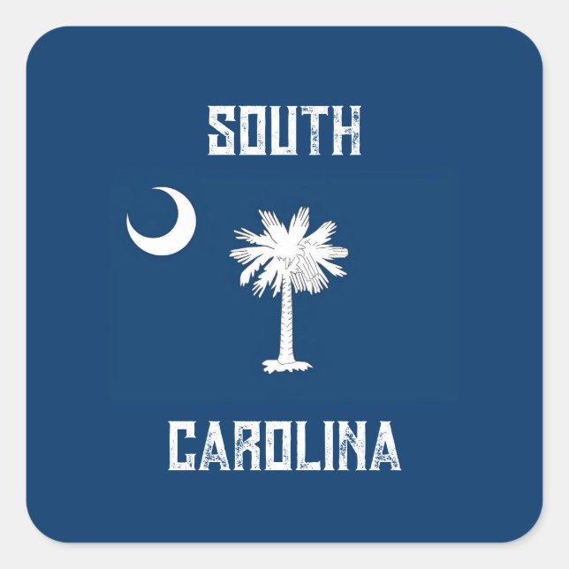 South Carolina Flag Square Sticker (Front)