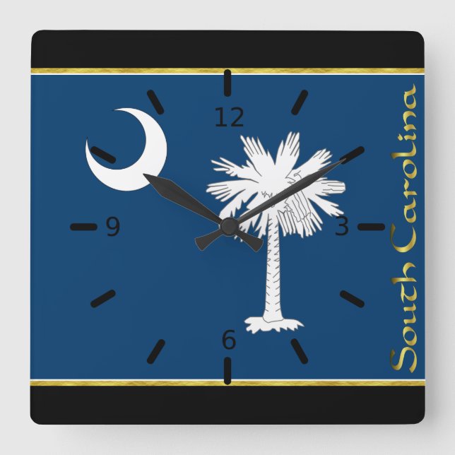 South Carolina flag Square Wall Clock (Front)