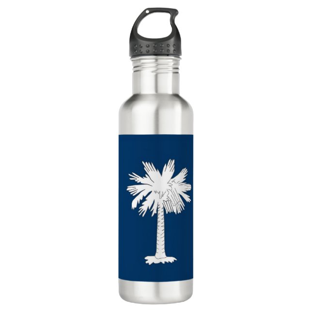 South Carolina Flag Stainless Steel Water Bottle (Front)