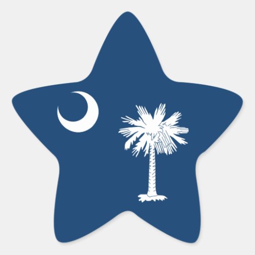 South Carolina Flag Star Sticker