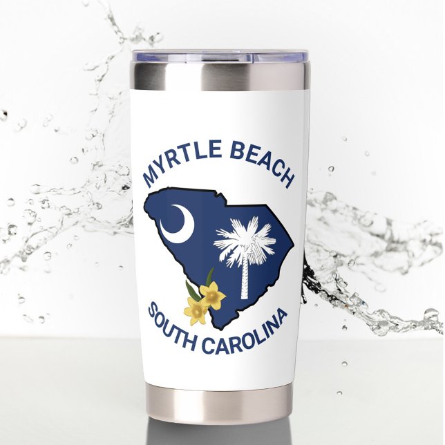South Carolina Flag State Flower Yellow Jessamine Insulated Tumbler (Creator Uploaded)