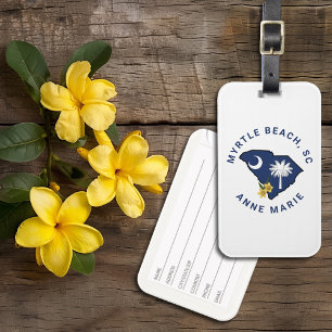 South Carolina Flag State Flower Yellow Jessamine Luggage Tag
