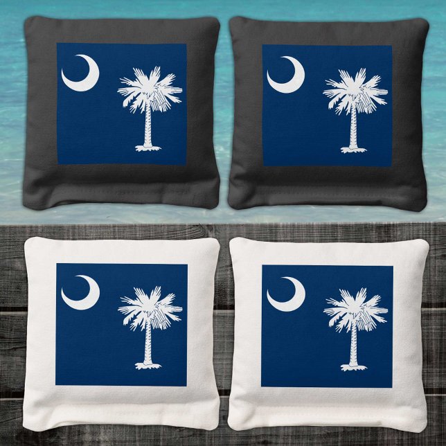 South Carolina Flag Tailgate, patriotic USA Cornhole Bags (Creator Uploaded)