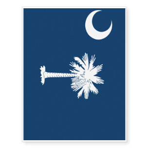 South Carolina Flag Temporary Tattoos